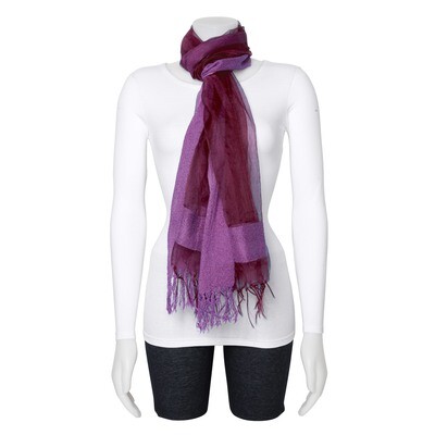 Purple Sheer with Textured Edge Viscose Fashion Scarf GM13120, MPN: GM13120, 191101416323