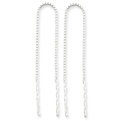 Spiral Bar Threader Earrings Sterling Silver QE3891, MPN: QE3891, 883957928104