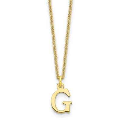 Cutout Letter G Initial Necklace 10k Gold 10XNA727Y/G, MPN: 10XNA727Y/G,