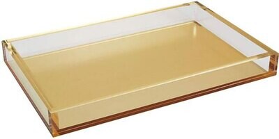 Tizo Acrylic Lucite Gold Tray 12 x 16 Inch HA196GDTY, MPN: HA196GDTY,