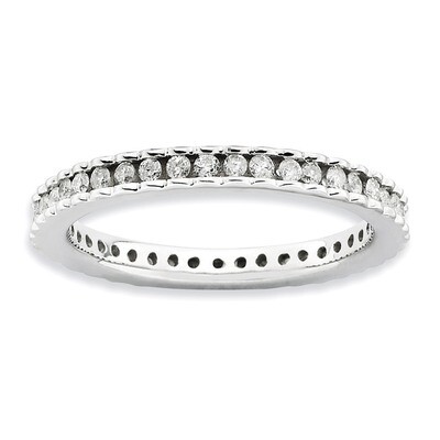 Diamond Ring - Sterling Silver Polished QSK645, MPN: QSK645, 886774220765