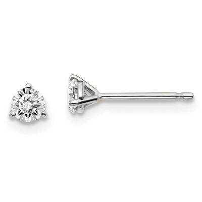 1/3ctw VS/SI D E F Lab Grown Diamond 3 Prong Earrings 14k White Gold EM1007-033-WLD, MPN: EM1007-03…