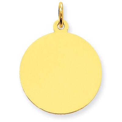Plain .013 Gauge Circular Engravable Disc Charm 14k Gold XM137/13, MPN: XM137/13, 886774072982