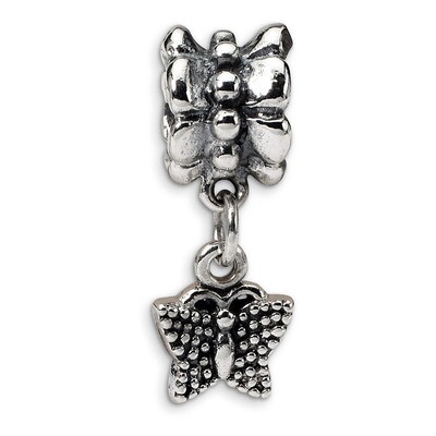 Butterfly Dangle Bead - Sterling Silver QRS513, MPN: QRS513, 883957724249