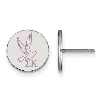 Sigma Kappa Enameled Post Earrings Sterling Silver SS047SKP, MPN: SS047SKP, 886774610368