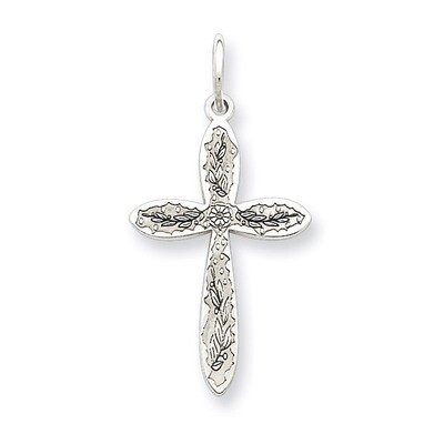Cross Pendant Laser Designed Sterling Silver QXR183, MPN: QXR183, 883957410111