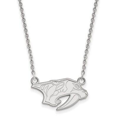 Nashville Predators Small Pendant with Chain Necklace 14k White Gold 4W007PRE-18, MPN: 4W007PRE-18,…