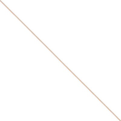 0.84mm Box Link Chain 7 Inch 14k Rose Gold RSC2-7, MPN: RSC2-7, 886774429823