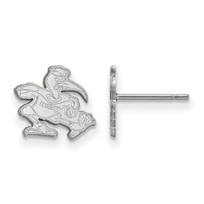 University of Miami x-Small Post Earring Sterling Silver SS050UMF, MPN: SS050UMF, 886774711324