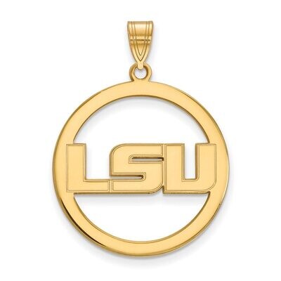 Louisiana State University L Pendant in Circle Gold-plated Silver GP028LSU, MPN: GP028LSU, 88677493…