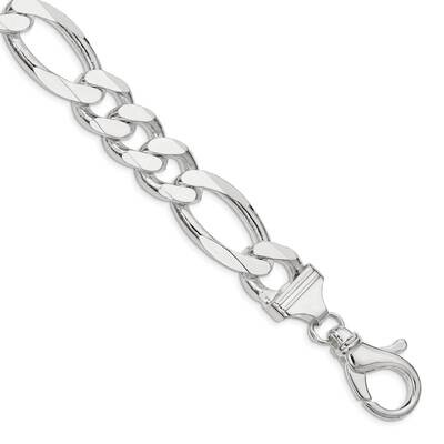 15mm Figaro Chain 10 Inch Sterling Silver QFG400-10, MPN: QFG400-10,