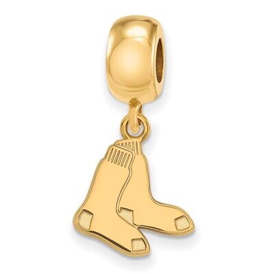 Boston Red Sox Bead Charm Small Dangle Gold-plated Silver GP056RSO, MPN: GP056RSO, 886774949529