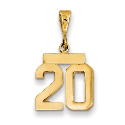 Small Number 20 Charm 14k Gold Polished SP20, MPN: SP20, 883957140810