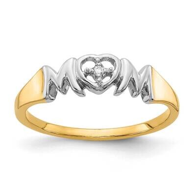 Diamond Mom Ring 14k Gold Rhodium RM5715-001-YWA, MPN: RM5715-001-YWA, 883957312811