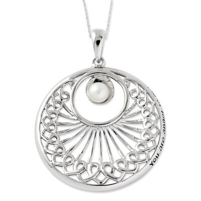 Cultured Pearl You Are An Angel To Me 18 Inch Neck Sterling Silver Antiqued QSX520, MPN: QSX520, 88…