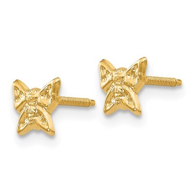 Butterfly Screwback Earrings - 14k Gold GK576 by Madi K, MPN: GK576, 886774999142