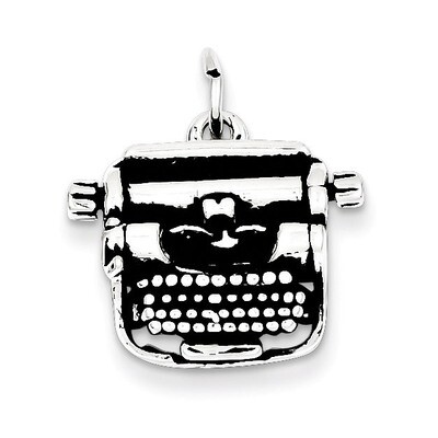 Typewriter Charm Antiqued Sterling Silver QC7754, MPN: QC7754, 883957564456