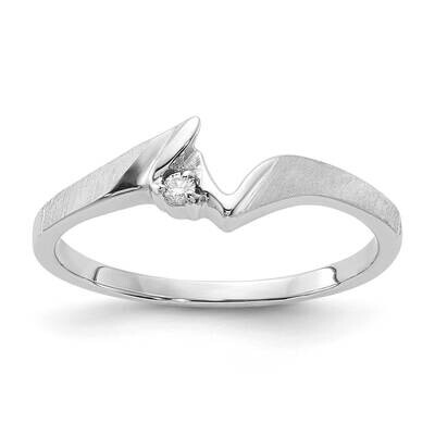 14K White Gold Polished and Brushed Diamond Ring RDB1920W-4WAAA