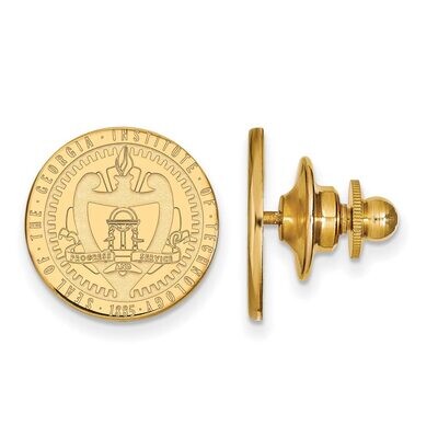 Georgia Institute of Technology Crest Lapel Pin 14k Yellow Gold 4Y057GT, MPN: 4Y057GT, 886774885278