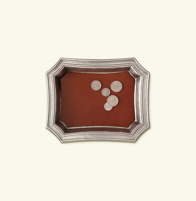 Match Pewter Pocket Change Tray With Leather Insert 1184, MPN: 1184,