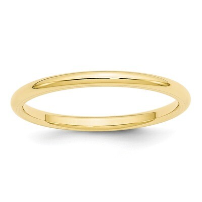 2mm Standard Comfort Fit Band 10k Yellow Gold 1CF020 Engravable, MPN: 1CF020, 886774441184
