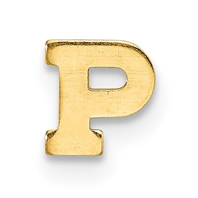Die Struck Letter P 14k Yellow Gold YG2220P, MPN: YG2220P,