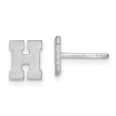 Initial Letter H Post Earrings 10k White Gold Brushed 10XNE45W/H, MPN: 10XNE45W/H,