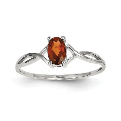 Garnet Birthstone Ring 14k white Gold XBR420, MPN: XBR420, 191101225802