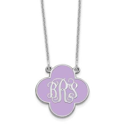 Epoxied Clover Monogram Necklace 10k White Gold 10XNA602W, MPN: 10XNA602W,