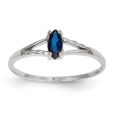 Saphire Birthstone Ring 14k White Gold XBR198, MPN: XBR198, 883957499314
