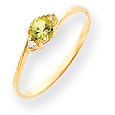 4mm Peridot Diamond ring 14k Gold Y4712PE/AA, MPN: Y4712PE/AA, 883957595405
