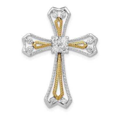 1/3Ct. Diamond Cross Chain Slide 14k Two-Tone Gold PM5099-033-WYA, MPN: PM5099-033-WYA, 883957514468