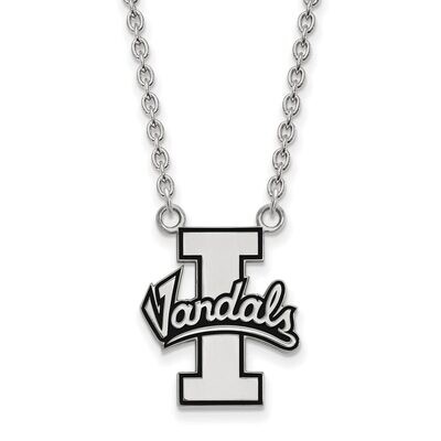 University of Idaho Large Enamel Pendant with Chain Necklace Sterling Silver SS009UID-18, MPN: SS00…