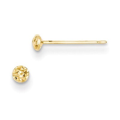 3mm Puff Circle Post Earrings 14k Gold TL909, MPN: TL909, 886774562902