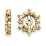 Earring Jackets 14k Gold AA Quality Diamond XJ13AA, MPN: XJ13AA, 883957114828