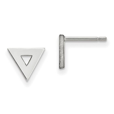 Open Triangle Post Earrings 14k White Gold XE3082W, MPN: XE3082W, 191101055591