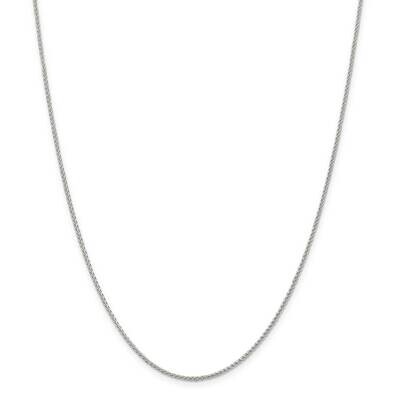 1.50mm Round Spiga Chain Sterling Silver QSP035-18, MPN: QSP035, 883957081342