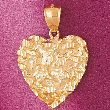 Dazzlers Jewelry Heart Pendant Necklace Charm Bracelet in Yellow, White or Rose Gold 3908, MPN: DZ-…