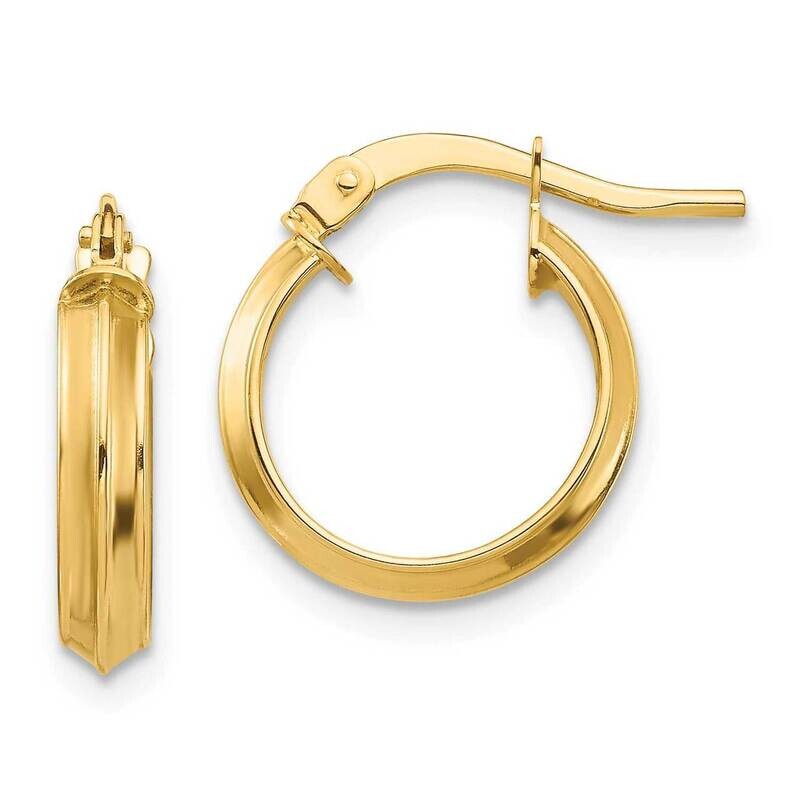 3mm Hoop Earrings 14k Gold Polished  TF1380, MPN: TF1380, 191101986727