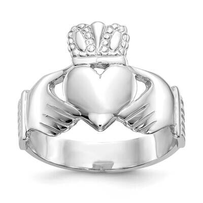 Men&#39;s Claddagh Ring 10k White Gold 10D3112, MPN: 10D3112, 191101728426