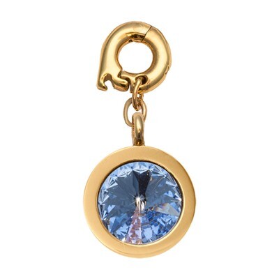 Nikki Lissoni December Charm with A Blue Topaz Swarovski Stone Gold-Plated 15mm D1175GS, MPN: D1175…