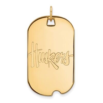 University of Nebraska Large Dog Tag 14k Yellow Gold 4Y014UNE, MPN: 4Y014UNE, 886774873039