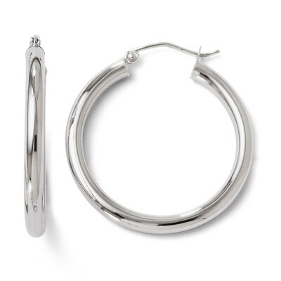 Leslie&#39;s Polished Hoop Earrings - 14k White Gold HB-20W, MPN: 20W, 883957021737