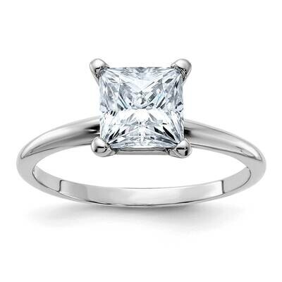 1 3/4ct. D E F Pure Light Princess Moissanite Solitaire Ring 14k White Gold WGSH15P-14MP, MPN: WGSH…