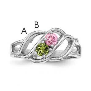 Family Jewelry Ring Sterling Silver Rhodium-plated XMR5/2SS-10, MPN: XMR5/2SS-10, 883957866901