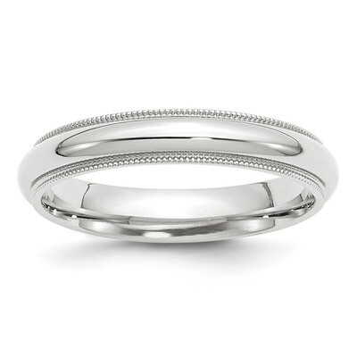 4mm Milgrain Comfort Fit Band 14k White Gold WMC040 Engravable, MPN: WMC040, 886774471587