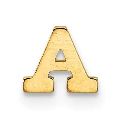 Die Struck Letter A 14k Yellow Gold YG2220A, MPN: YG2220A,