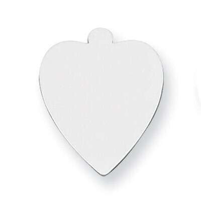 Heart Shape with Eyelet Stamping Sterling Silver Rhodium-plated SS1234, MPN: SS1234,