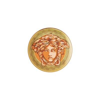 Versace Medusa Amplified Orange Coin Bread &amp; Butter Plate 6 2/3 Inch, MPN: 19335-403760-10217, 7909…