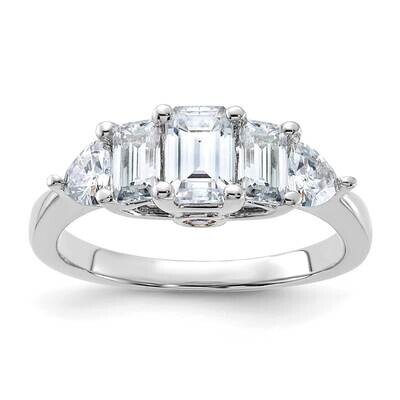 1 5/8ct. D E F Pure Light Moissanite Engagement Ring 14k White Gold RM4456B-200-WMP, MPN: RM4456B-2…